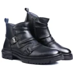 Black Biker Boots for Men's