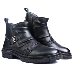 Black Biker Boots for Men's